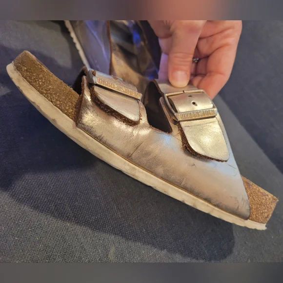 SOLD — SOLD — SOLD—-RoseGold/MetallicCopper BIRKENSTOCK Arizona Soft Footbed,38R - Picture 7 of 12
